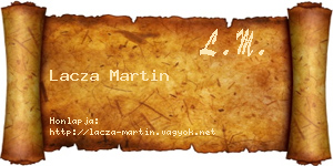 Lacza Martin névjegykártya